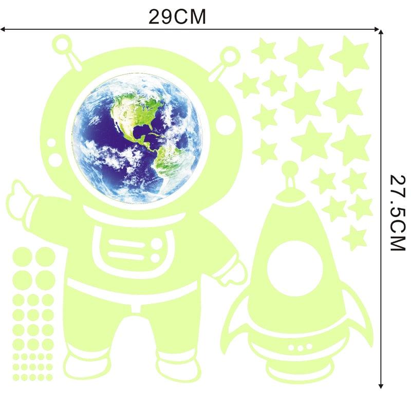Stickers muraux lumineux Terre Lune pour décoration de chambre d'enfant 001 China