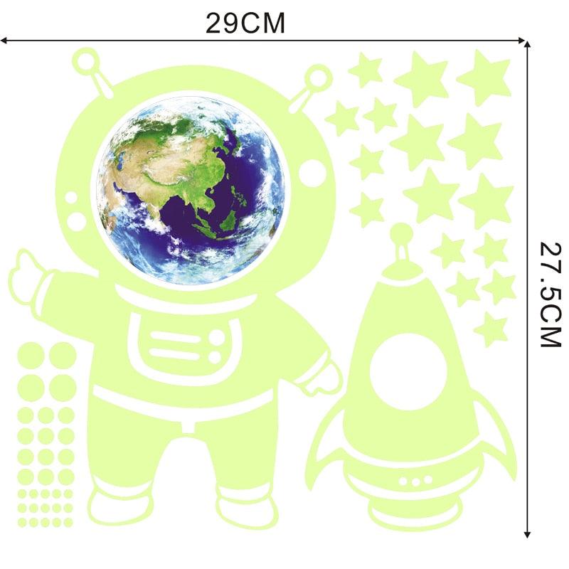 Stickers muraux lumineux Terre Lune pour décoration de chambre d'enfant 003 China