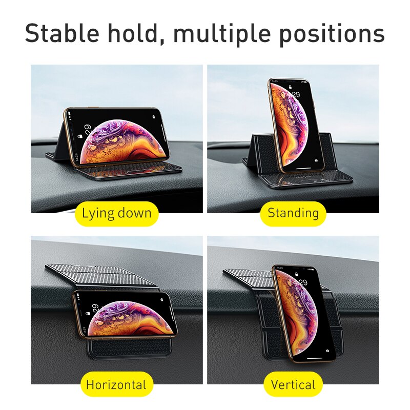 Support de voiture pour téléphone portable avec tampon en caoutchouc nano multi-fonction pour iPhone et autres cellphones