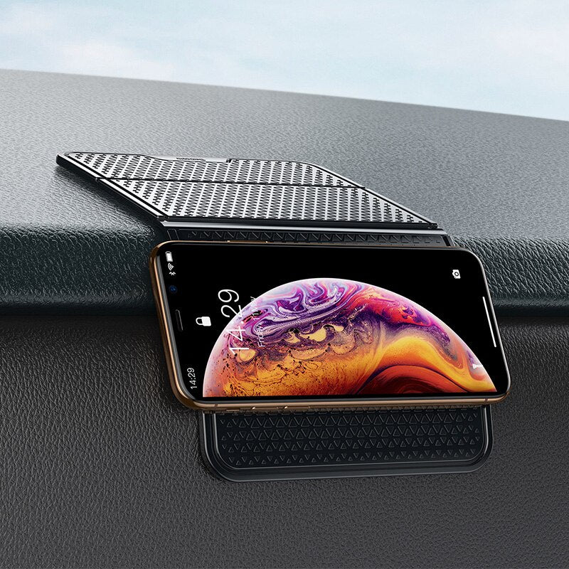Support de voiture pour téléphone portable avec tampon en caoutchouc nano multi-fonction pour iPhone et autres cellphones Black