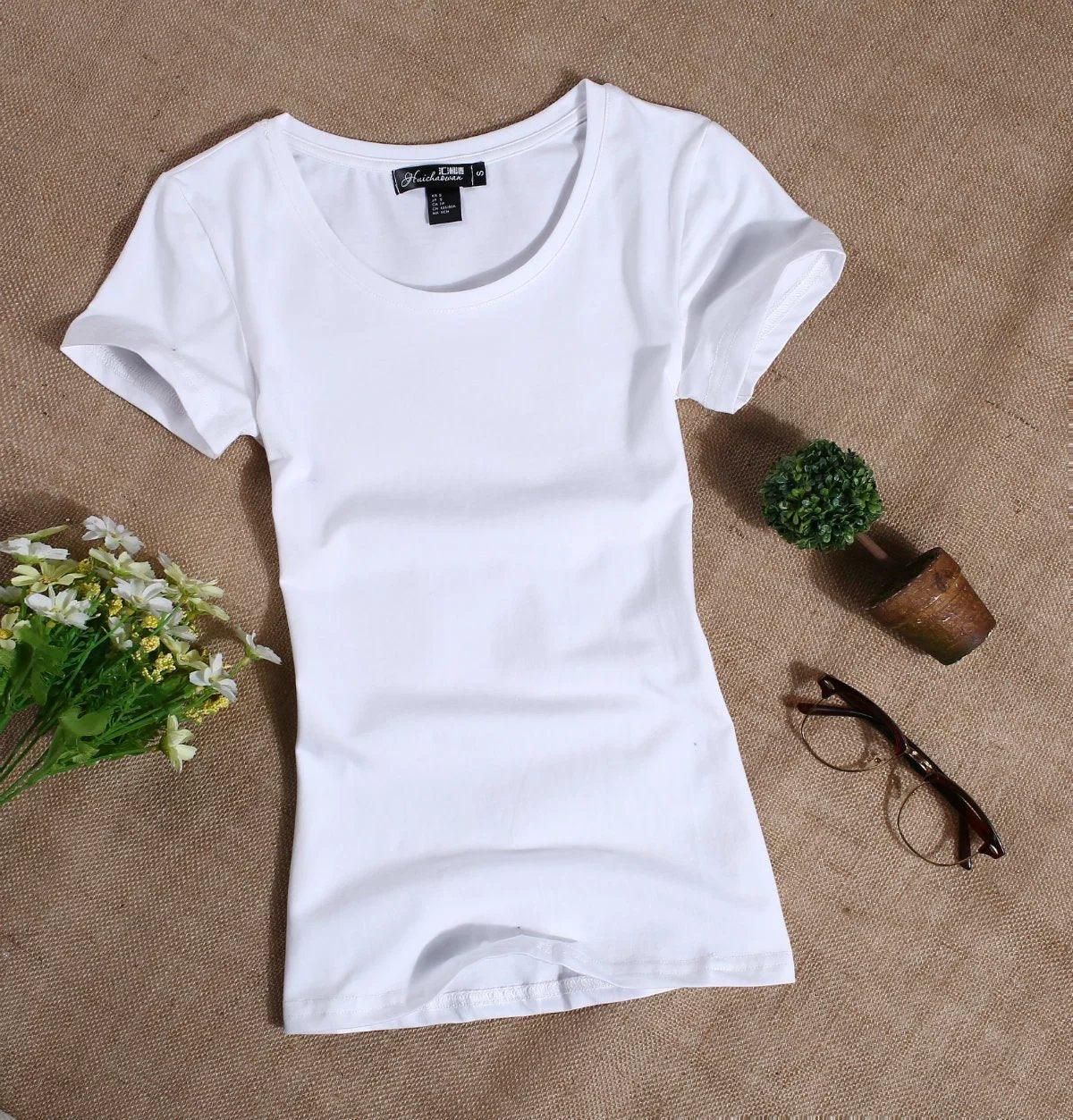 "T-shirt femme MRMT 2022 - coupe slim et couleur unie" White O