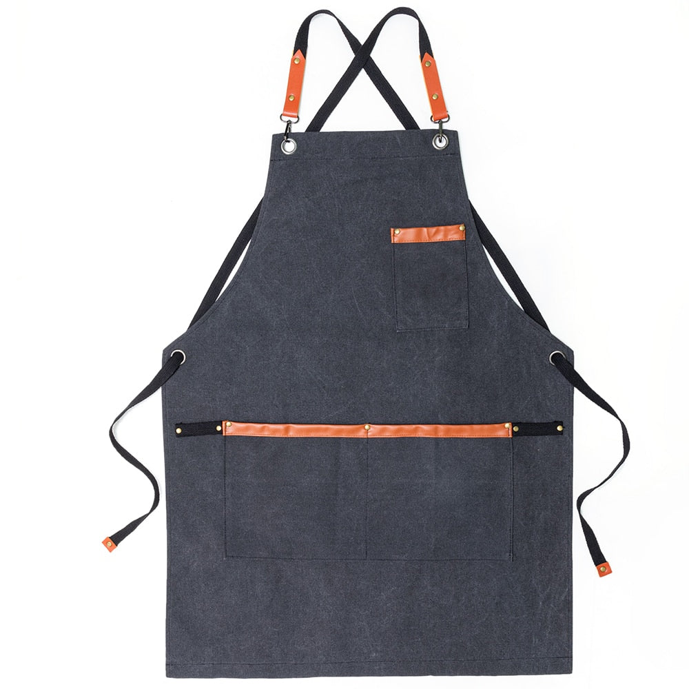 "Tablier de travail en toile durable unisexe avec poches à outils 88x66cm