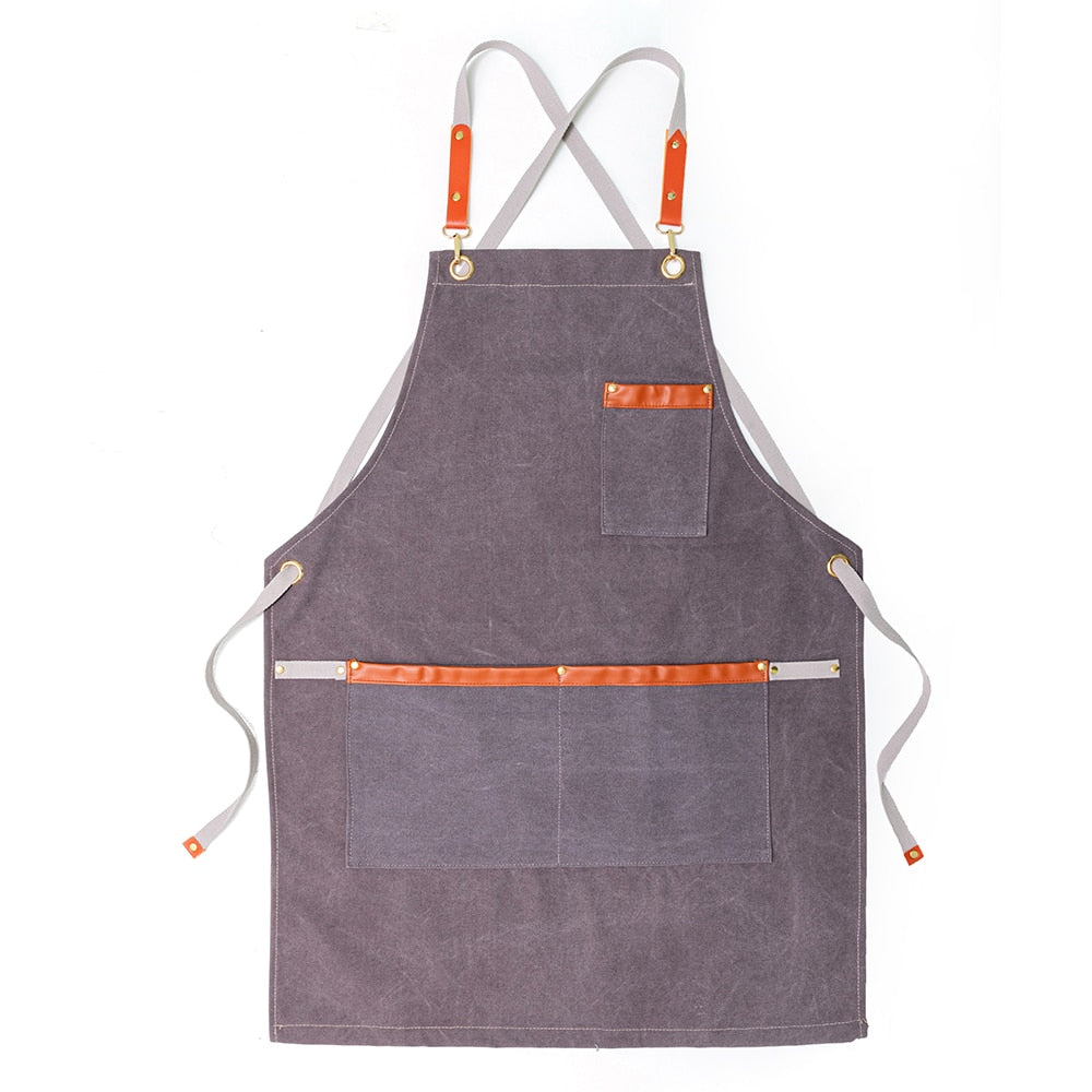 "Tablier de travail en toile durable unisexe avec poches à outils 88x66cm 4