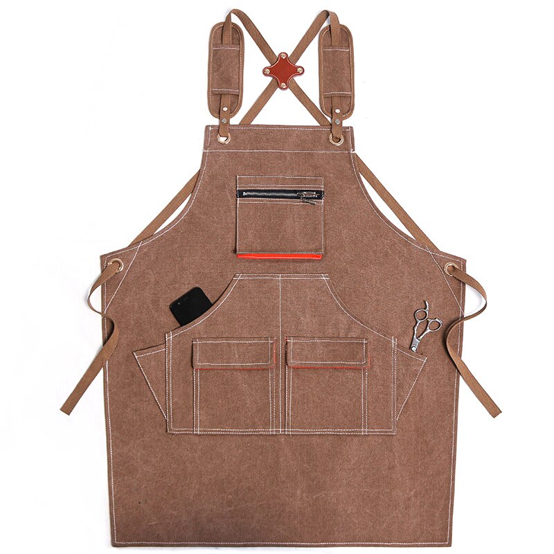 "Tablier de travail en toile durable unisexe avec poches à outils 75x60cm 3