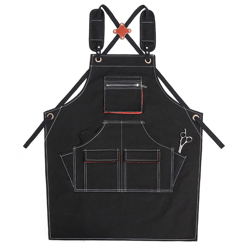 "Tablier de travail en toile durable unisexe avec poches à outils 75x60cm 2