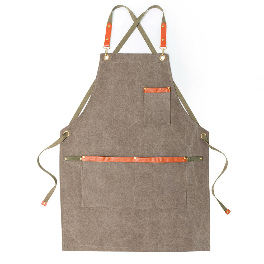 "Tablier de travail en toile durable unisexe avec poches à outils 88x66cm 2