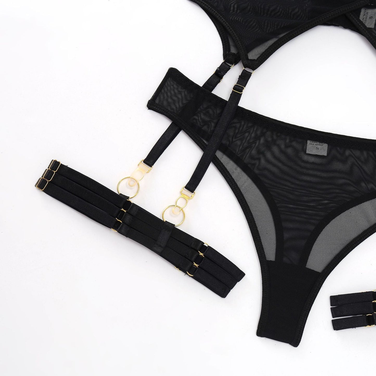 Three-piece Sexy Lingerie Garter Belt | AOMshop