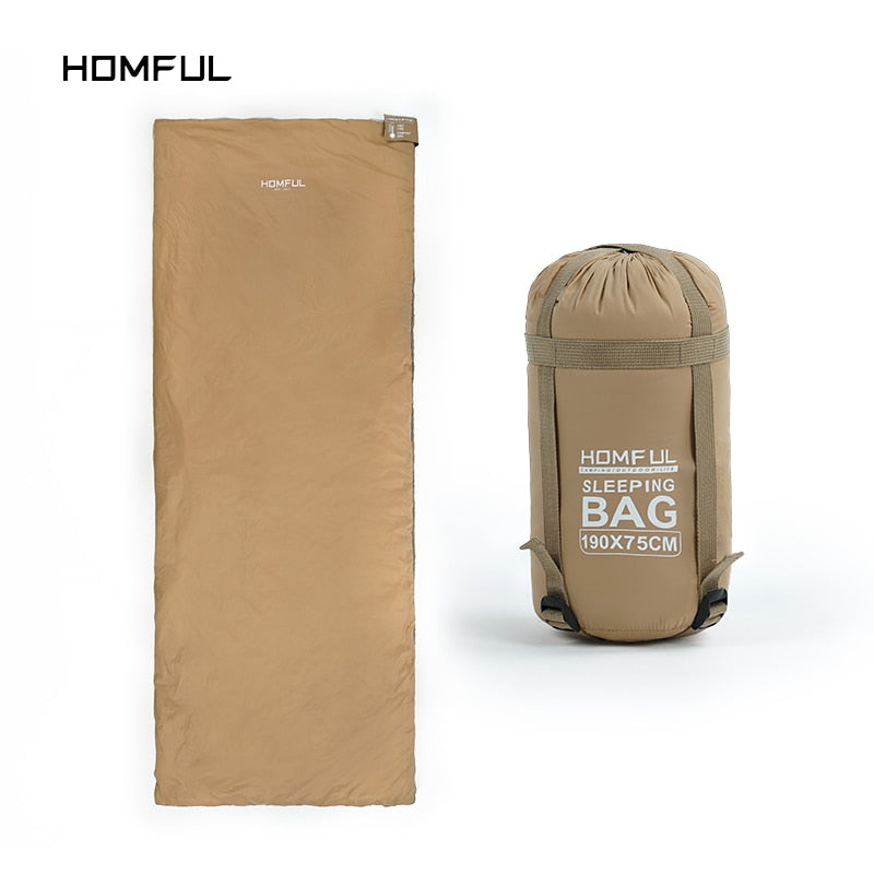 Sac de couchage de randonnée ultra-léger pour adulte - AOMshop Khaki