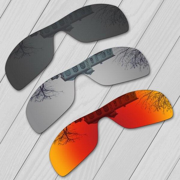 "Verres de remplacement polarisés E.O.S pour lunettes de soleil Oakley Batwolf OO9101 Black-Silver-Red