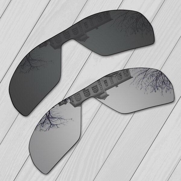 "Verres de remplacement polarisés E.O.S pour lunettes de soleil Oakley Batwolf OO9101 Black-Silver