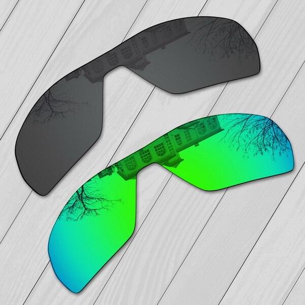"Verres de remplacement polarisés E.O.S pour lunettes de soleil Oakley Batwolf OO9101 Black-Green