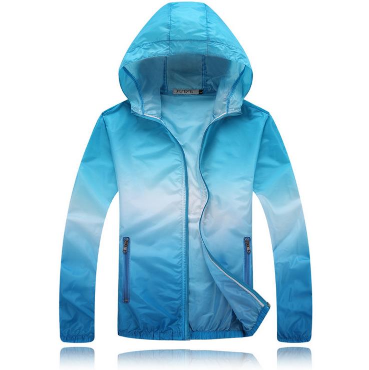"Veste d'été anti-UV personnalisée pour camping, sports et activités en plein air" Blue