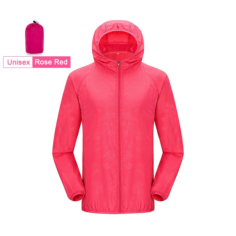 Veste imperméable unisexe pour activités de plein air Unise Rose Red China