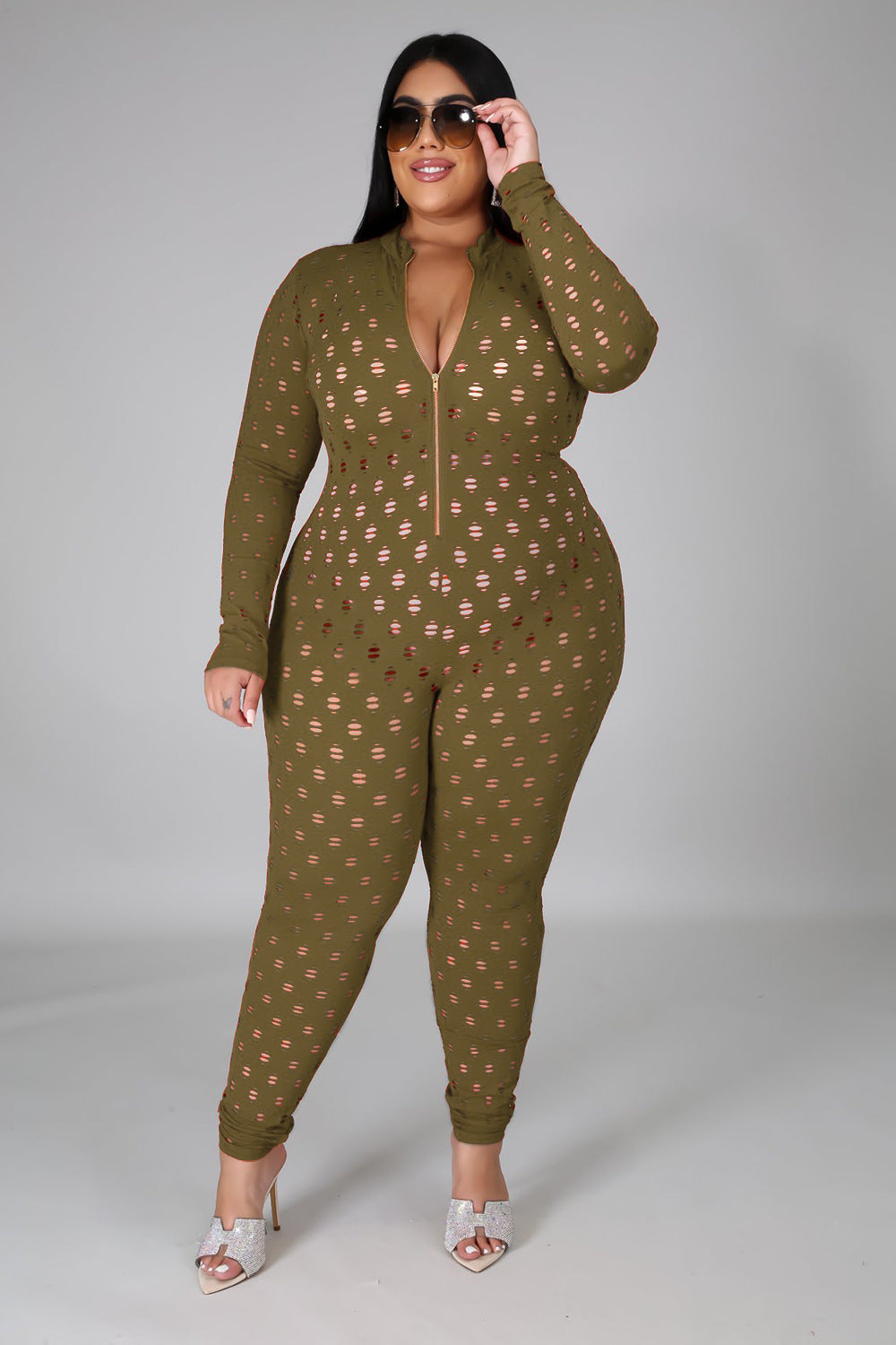 "Vêtements grande taille pour femmes rondes | AOMshop" Army Green