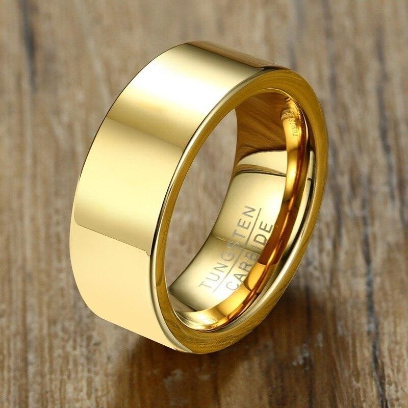 Vnox Basic Tungsten Carbide Rings - Bague en carbure de tungstène pour homme, cadeau d'anniversaire