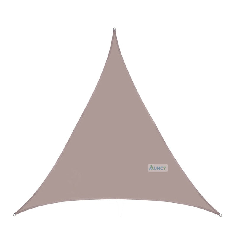 "Voile d'ombrage en triangle 3x3x3M avec lumières LED, toile étanche pour jardin et terrasse" Khaki