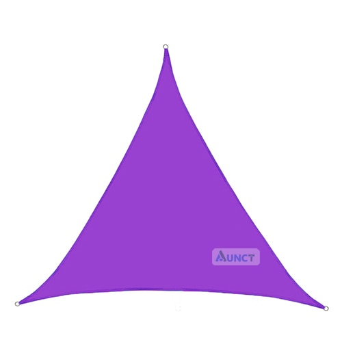 "Voile d'ombrage en triangle 3x3x3M avec lumières LED, toile étanche pour jardin et terrasse" Purple