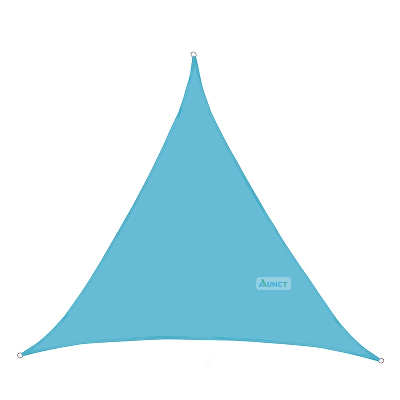"Voile d'ombrage en triangle 3x3x3M avec lumières LED, toile étanche pour jardin et terrasse" Sky blue