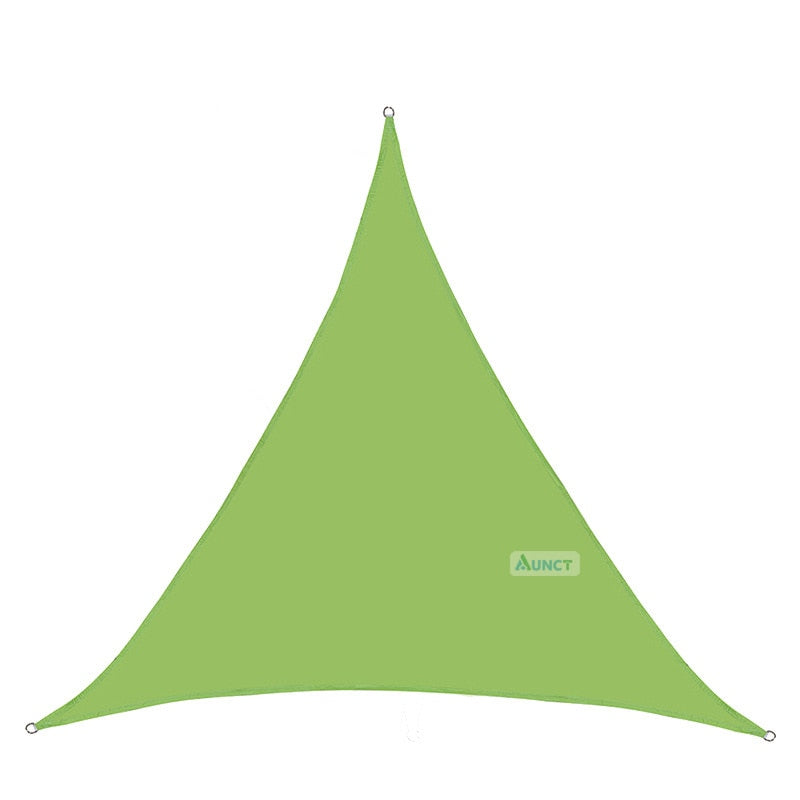 "Voile d'ombrage en triangle 3x3x3M avec lumières LED, toile étanche pour jardin et terrasse" Green
