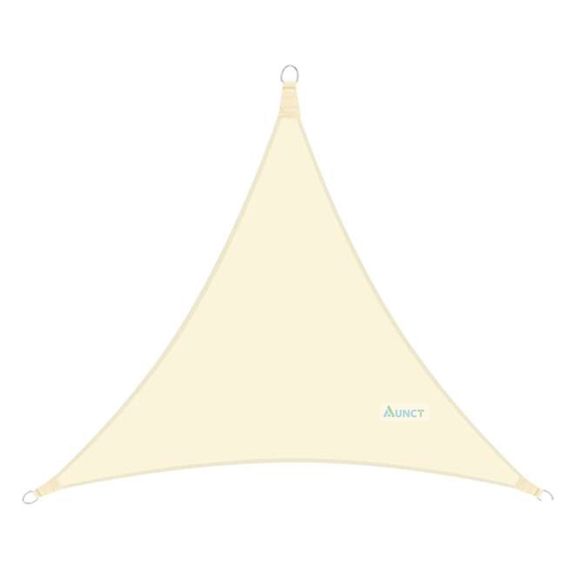 "Voile d'ombrage en triangle 3x3x3M avec lumières LED, toile étanche pour jardin et terrasse" Light Beige