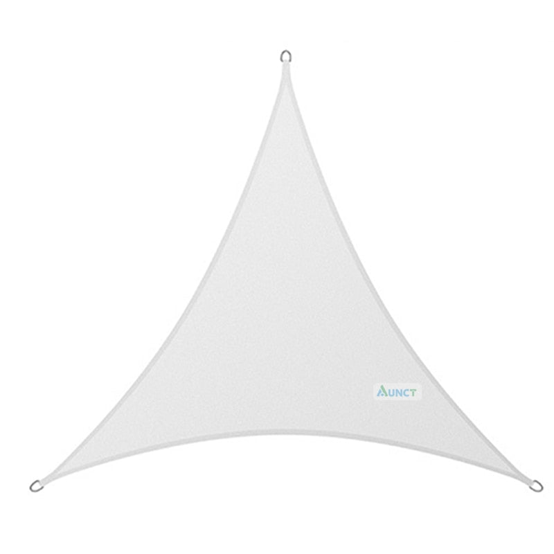 "Voile d'ombrage en triangle 3x3x3M avec lumières LED, toile étanche pour jardin et terrasse" White