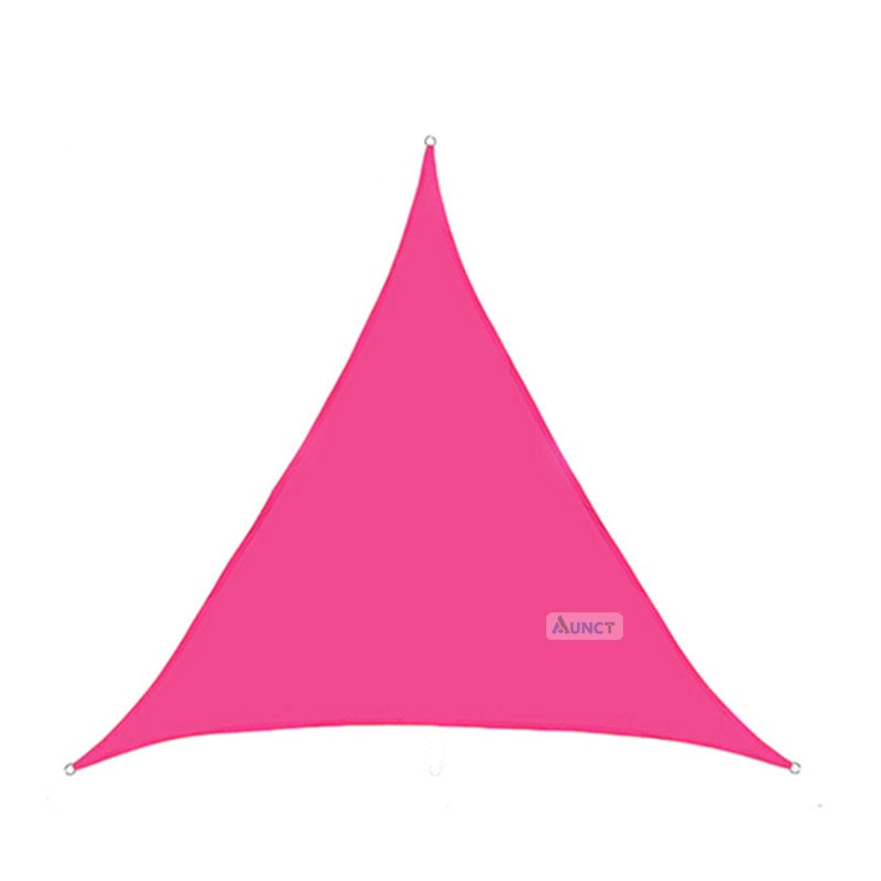 "Voile d'ombrage en triangle 3x3x3M avec lumières LED, toile étanche pour jardin et terrasse" Rose red