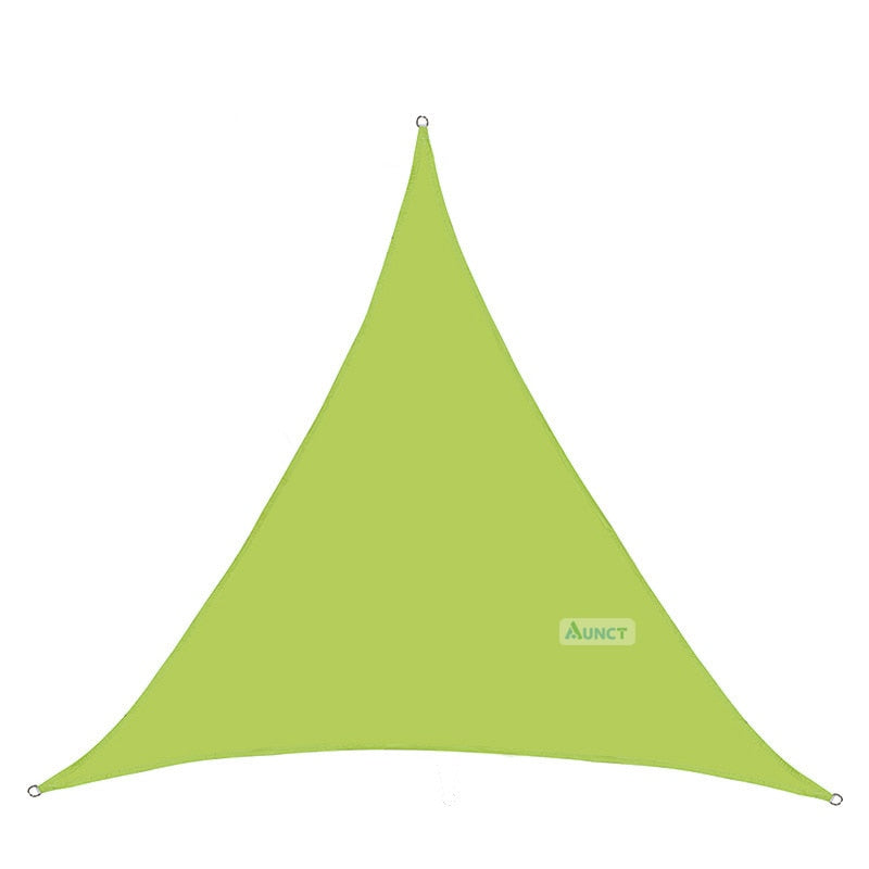 "Voile d'ombrage en triangle 3x3x3M avec lumières LED, toile étanche pour jardin et terrasse" Yellow green