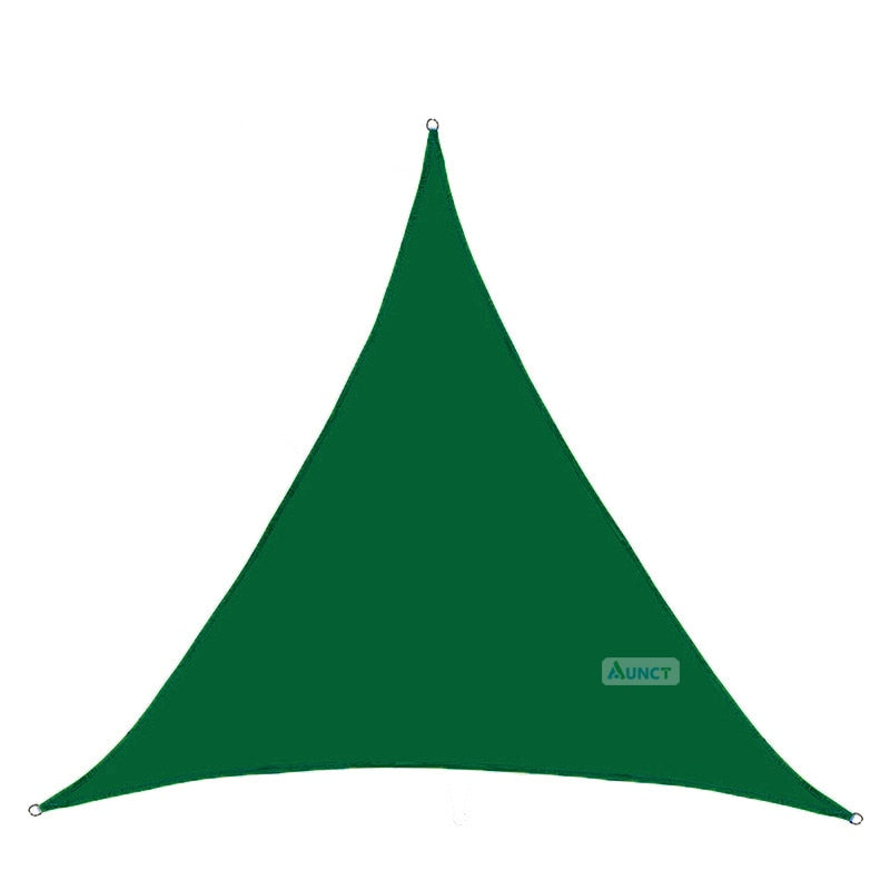 "Voile d'ombrage en triangle 3x3x3M avec lumières LED, toile étanche pour jardin et terrasse" Dark Green