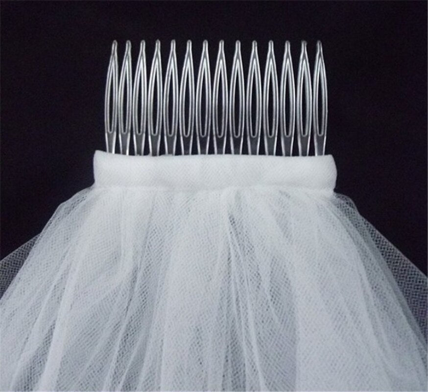Voile de mariée en dentelle perlée à deux couches | AOMshop