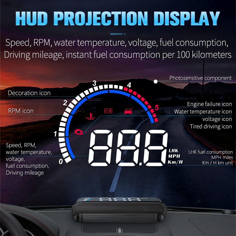 WiiYii M13 HUD OBD2 - Affichage tête haute pour voiture