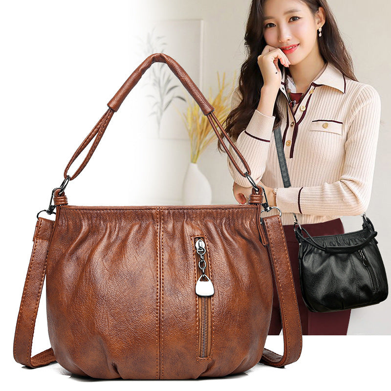 Achetez Maintenant la Mode Femme Sac Bandoulière Rétro Multi-Couches de Grande Capacité | AOMshop
