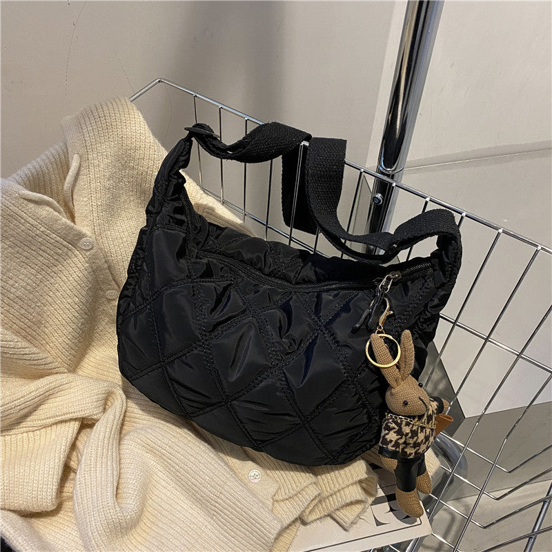 Achetez Maintenant le Sac à Bandoulière Femme Mode Broderie Rhombus de Grande Capacité | AOMshop