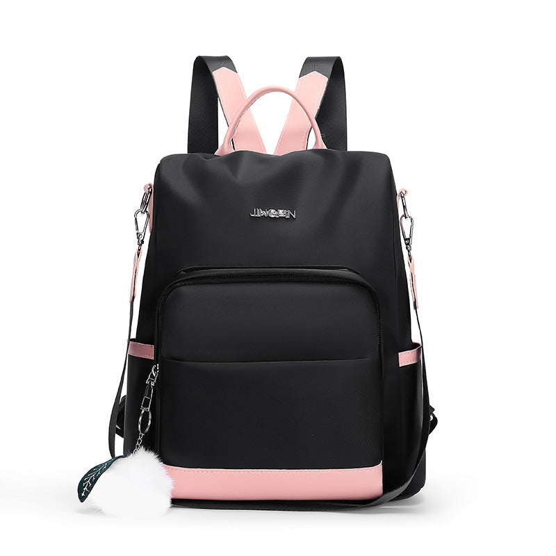 AOMshop: Women's New Fashion Travel Oxford Canvas Bag Backpack Black