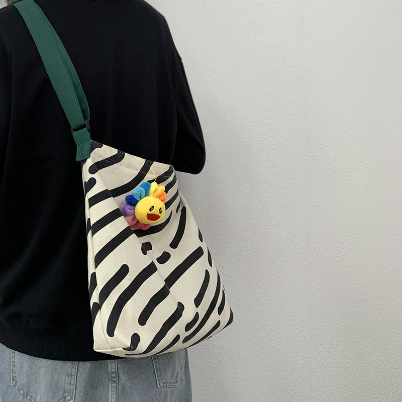Sac messager en toile à la mode pour femmes - AOMshop Line messenger with sunflower