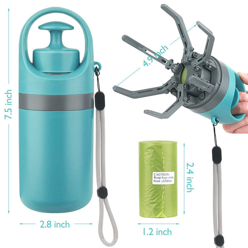 Portable Dog Pooper Scooper avec Distributeur de Sac de Crotte Intégré - AOMshop