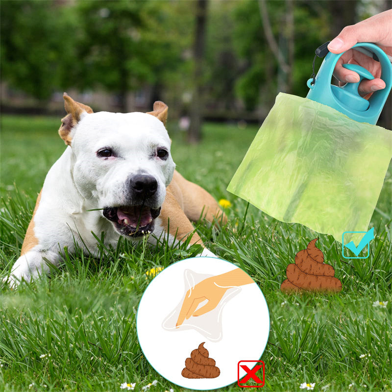 Portable Dog Pooper Scooper avec Distributeur de Sac de Crotte Intégré - AOMshop