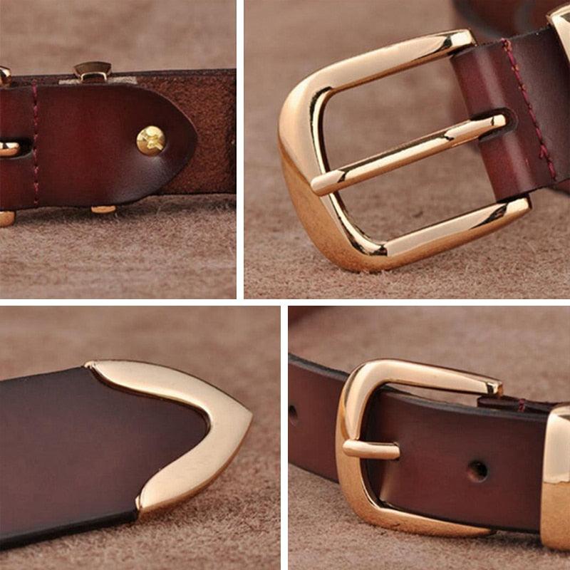 ceinture en cuir véritable MEDYLA pour femmes