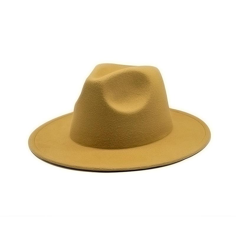 chapeau en feutre pour femme avec un grand bord pour l'automne et l'hiver 9 56-58cm