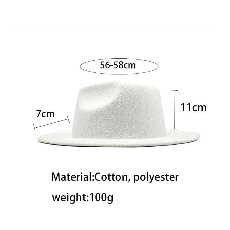 chapeau en feutre pour femme avec un grand bord pour l'automne et l'hiver