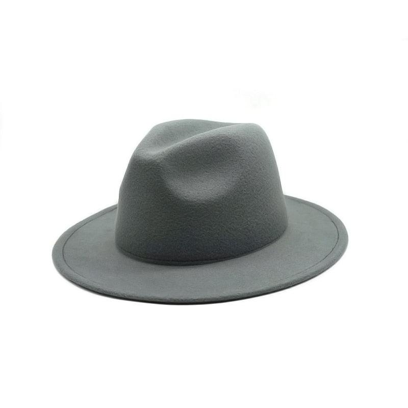 chapeau en feutre pour femme avec un grand bord pour l'automne et l'hiver 5 56-58cm