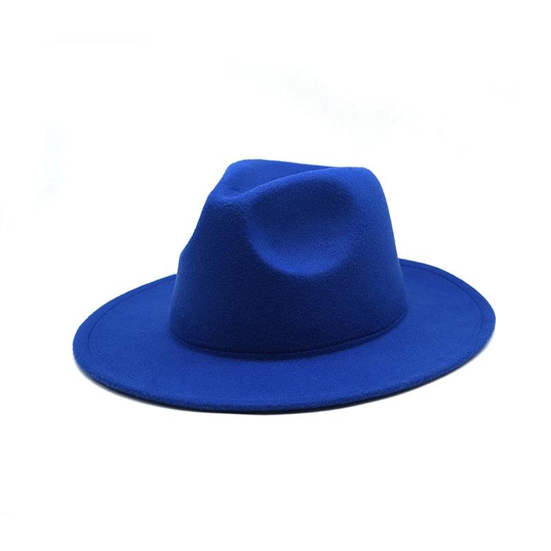 chapeau en feutre pour femme avec un grand bord pour l'automne et l'hiver 11 56-58cm