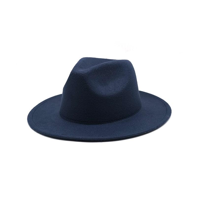 chapeau en feutre pour femme avec un grand bord pour l'automne et l'hiver 6 56-58cm