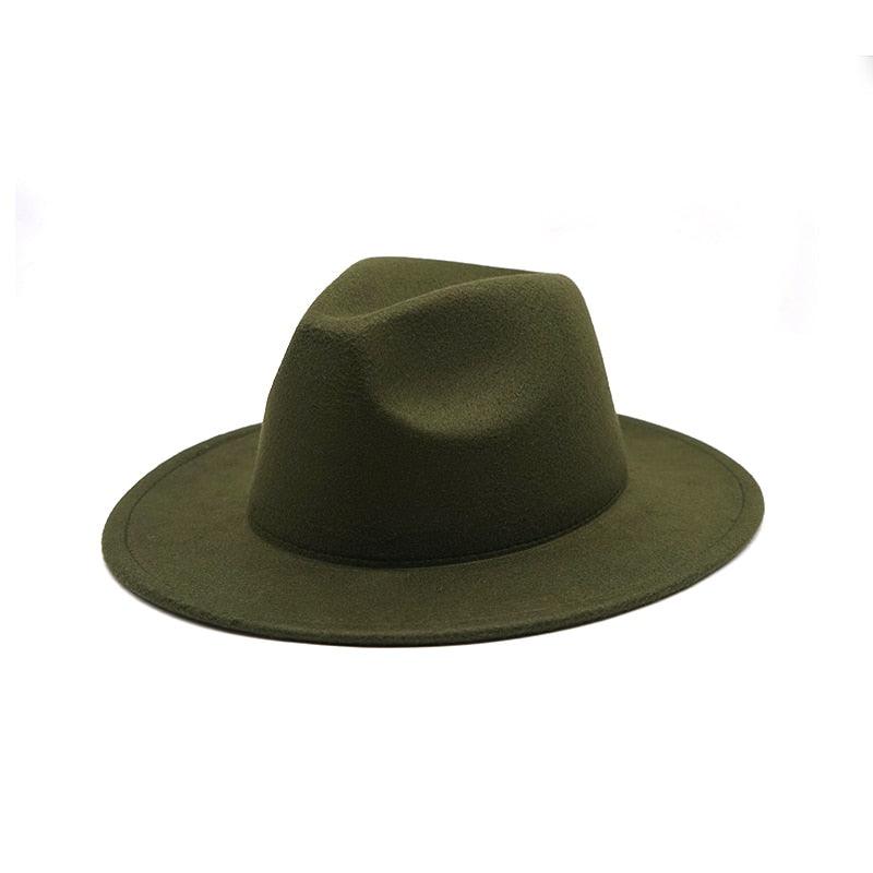 chapeau en feutre pour femme avec un grand bord pour l'automne et l'hiver 4 56-58cm