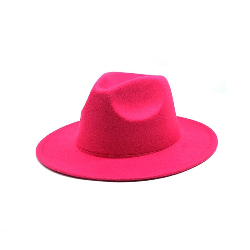 chapeau en feutre pour femme avec un grand bord pour l'automne et l'hiver 8 56-58cm