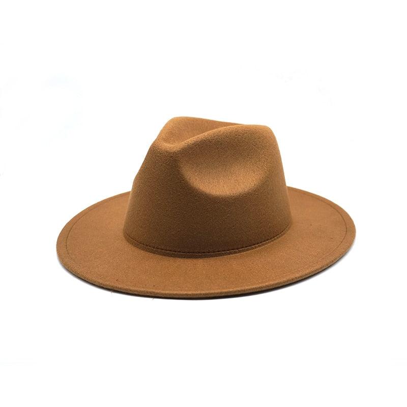 chapeau en feutre pour femme avec un grand bord pour l'automne et l'hiver 13 56-58cm