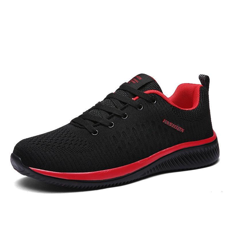 chaussures décontractées confortables hommes Black red