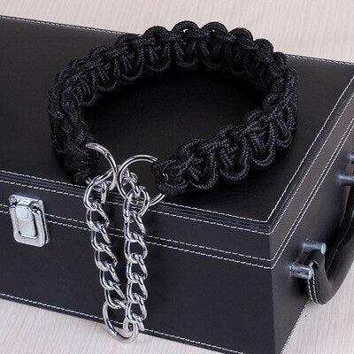 collier de couleur amélioré de haute qualité harnais pour grands chiens Black 2