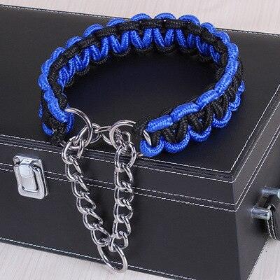 collier de couleur amélioré de haute qualité harnais pour grands chiens blue black 2
