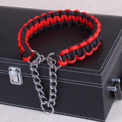collier de couleur amélioré de haute qualité harnais pour grands chiens black red 2