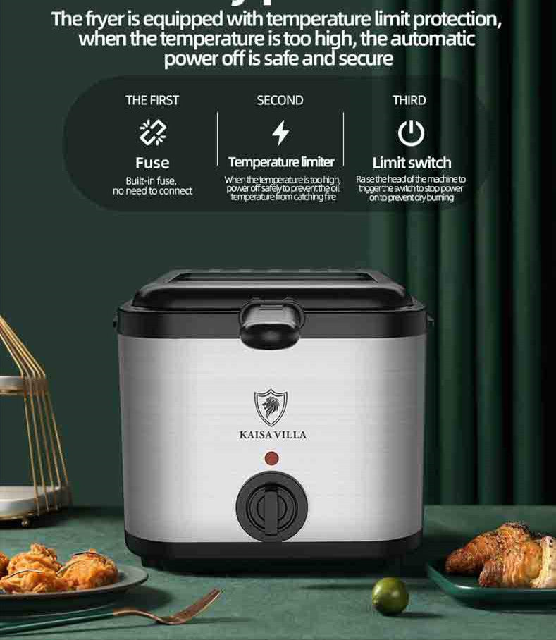 Friteuse Électrique Multifonctionnelle avec Brochette | AOMshop